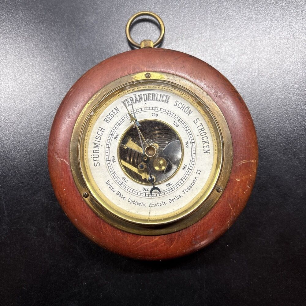 Antique Art Deco German Lufft Barometer Collectible